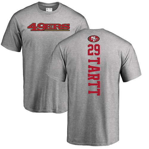 Men San Francisco 49ers Ash Jaquiski Tartt Backer #29 NFL T Shirt